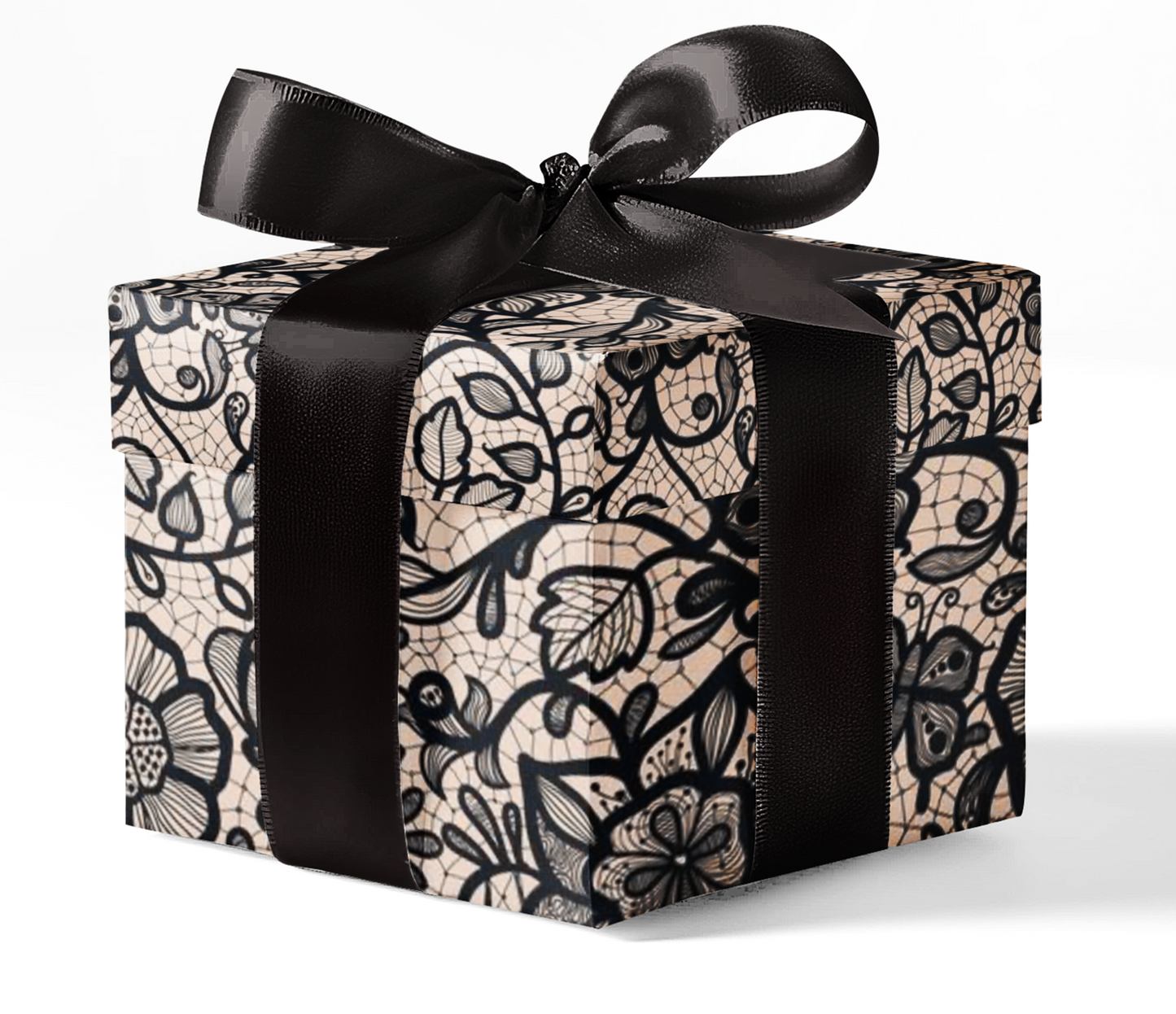 Black Lace Custom Wrapping Paper
