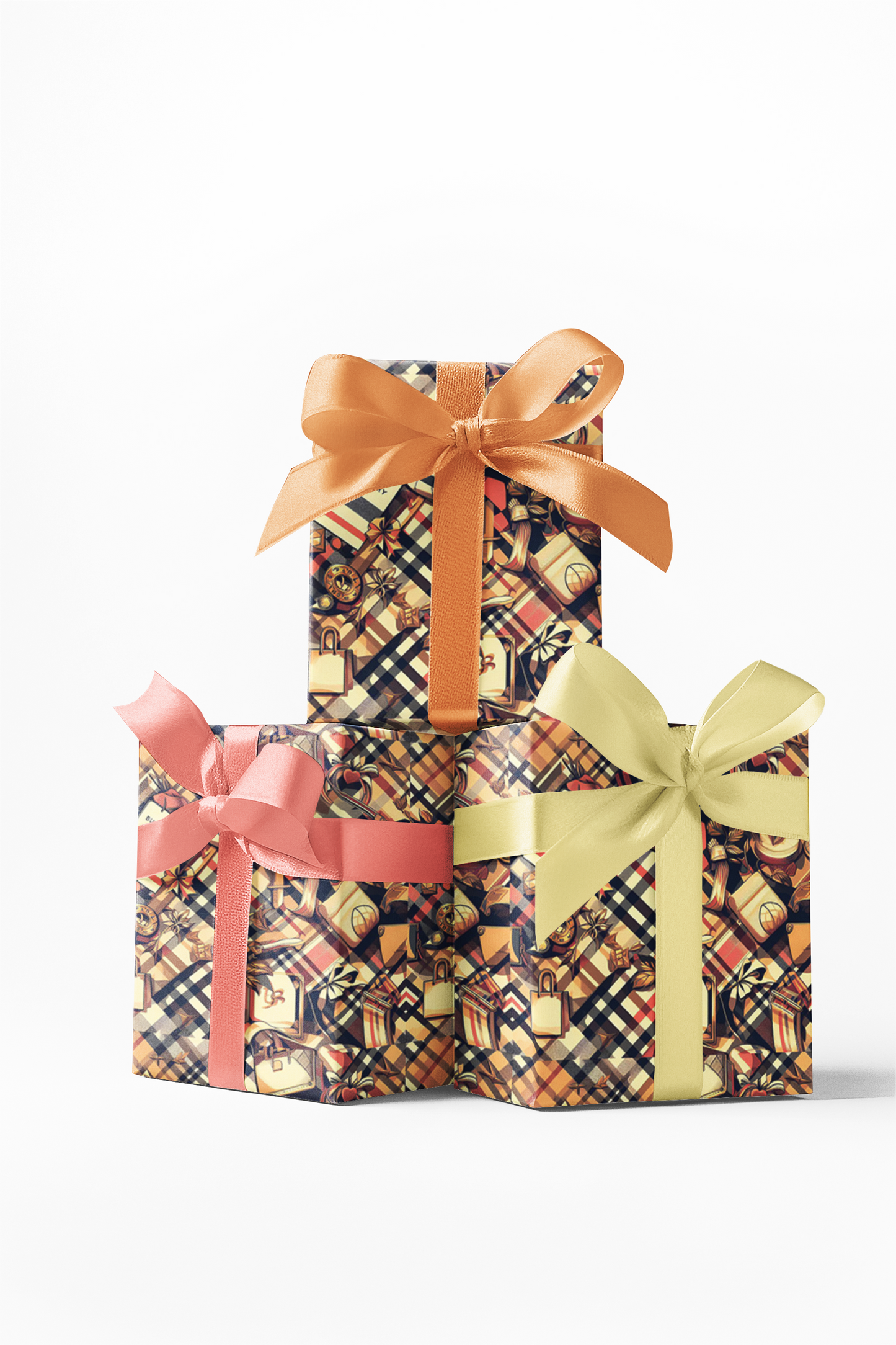 Custom Burberry Designer Pattern Wrapping Paper