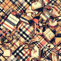 Custom Burberry Designer Pattern Wrapping Paper