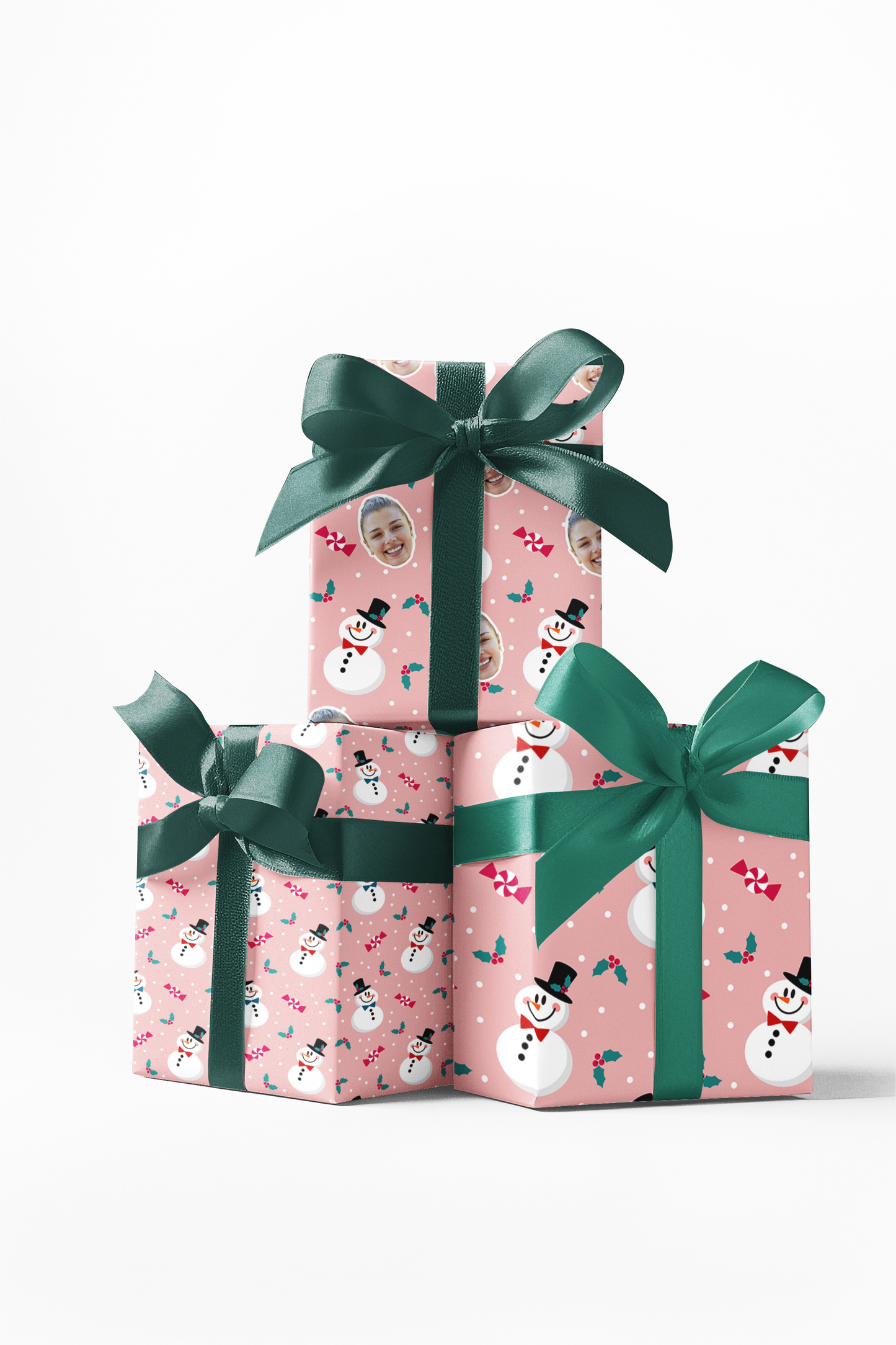 Candy Snowman Custom Wrapping Paper 3