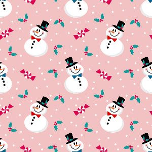 Candy Snowman Custom Wrapping Paper Swatch