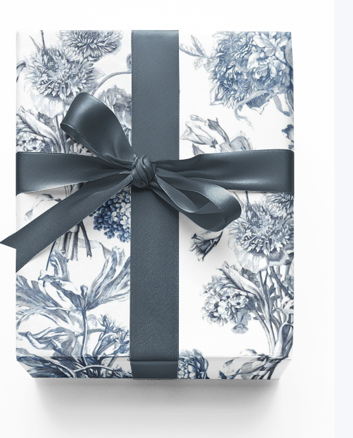 Custom_Blue_Toile_Print_Custom_Wrapping_Paper_