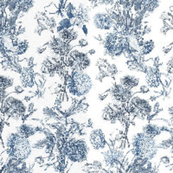 Custom Blue Toile Print Custom Wrapping Paper