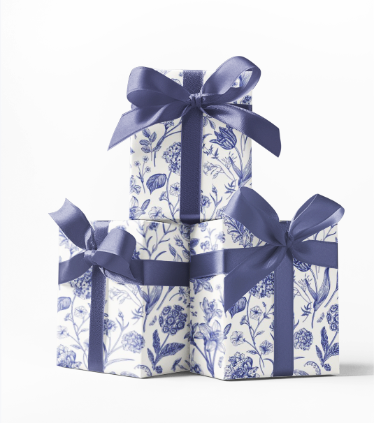 Custom Toile Trees Custom Wrapping Paper