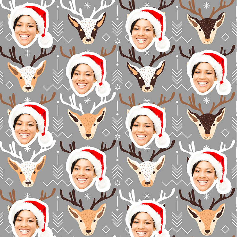 Happy_Deer_Custom_Wrapping_Paper_Image