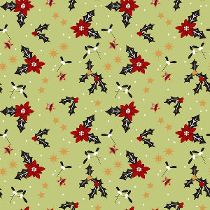 Happy Holly Paper Custom Wrapping Paper with Custom Image Green
