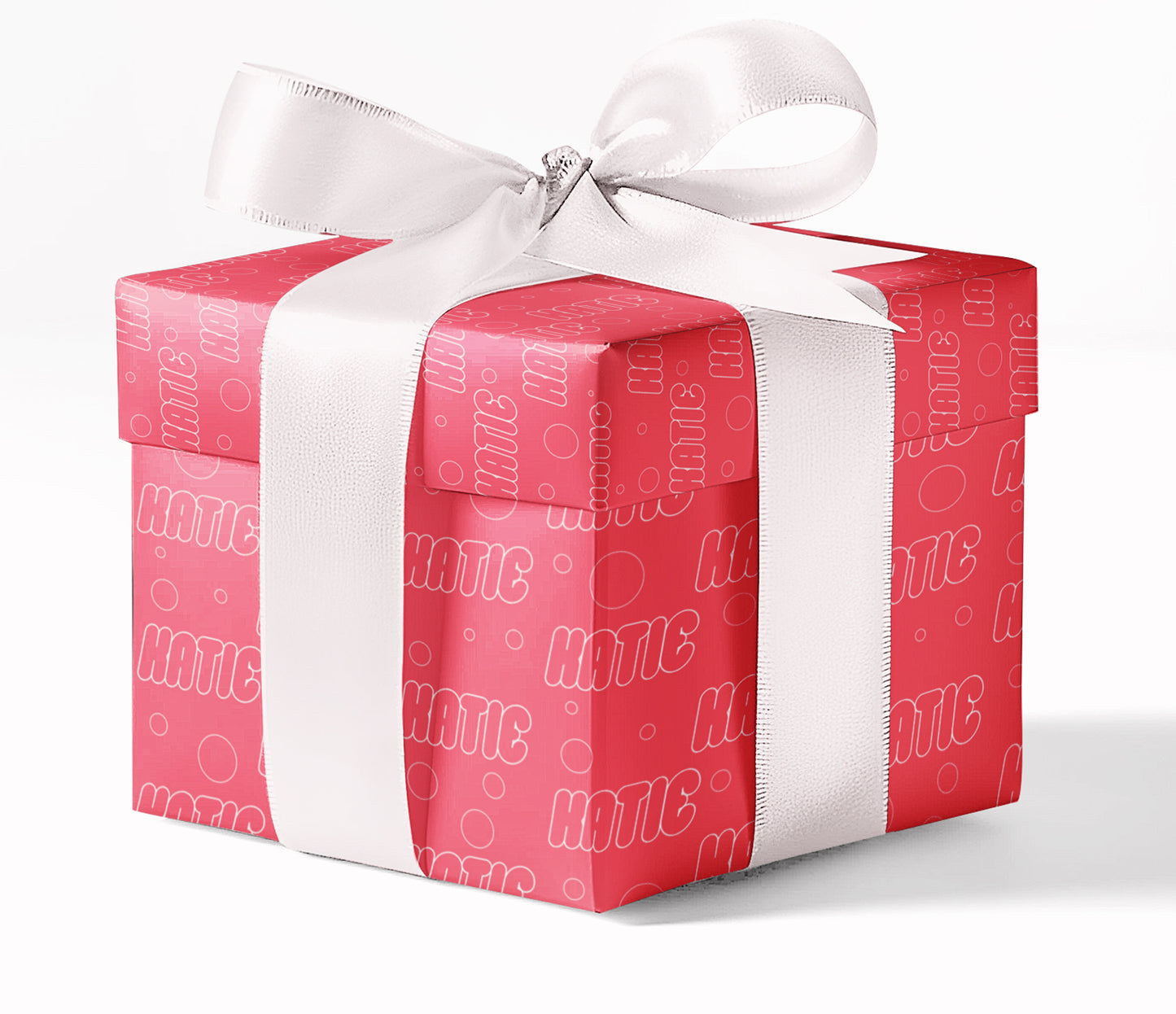 Custom Bubble Font Name Wrapping Paper