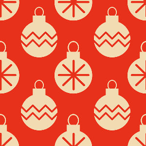 Red Christmas Ornaments Custom Wrapping Paper