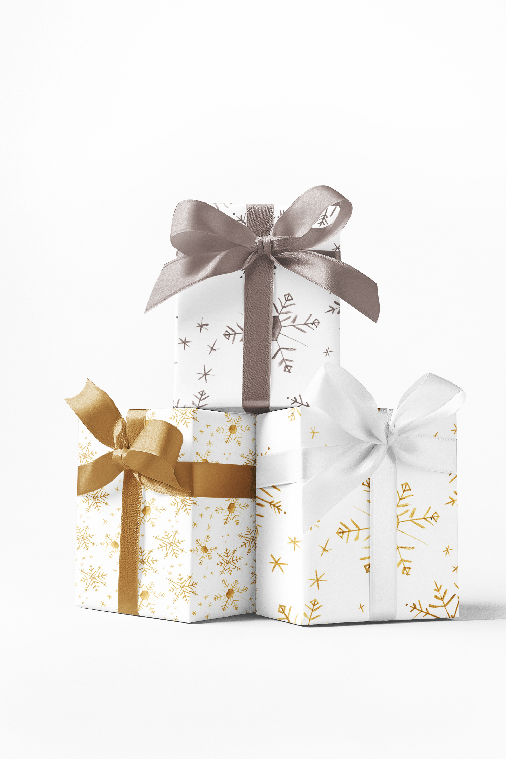 Big Snowflakes Custom Wrapping Paper