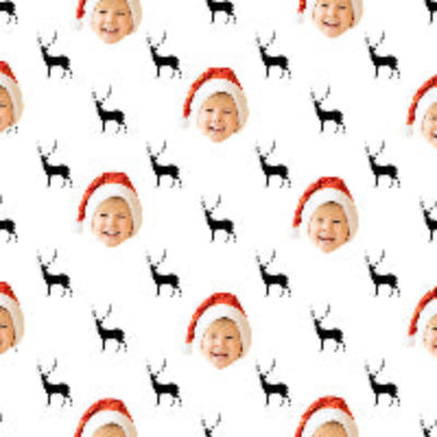 Black and White Deer Custom Wrapping Paper