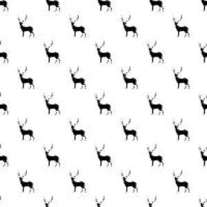 Black and White Deer Custom Wrapping Paper
