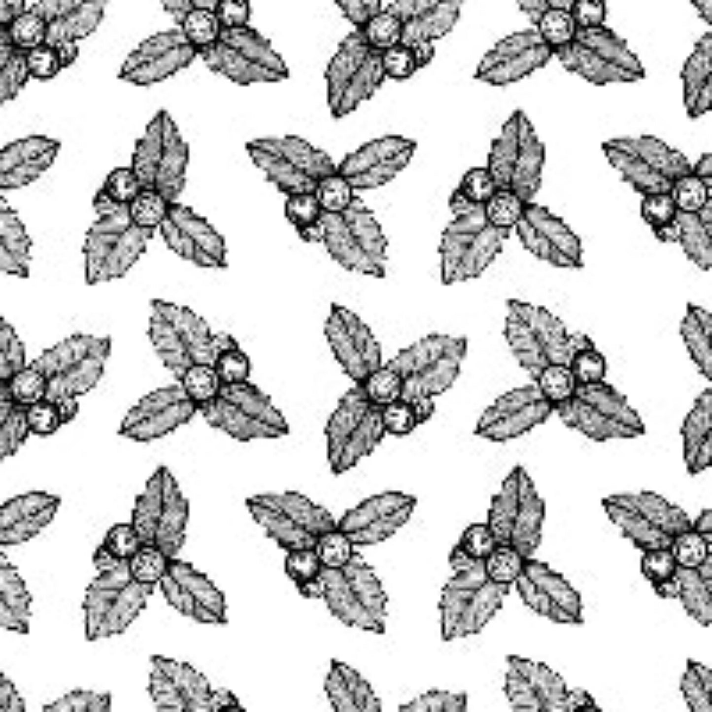 Black and White Holly Bunch Custom Wrapping Paper