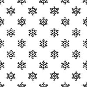 Black and White Snow Flake Custom Wrapping Paper