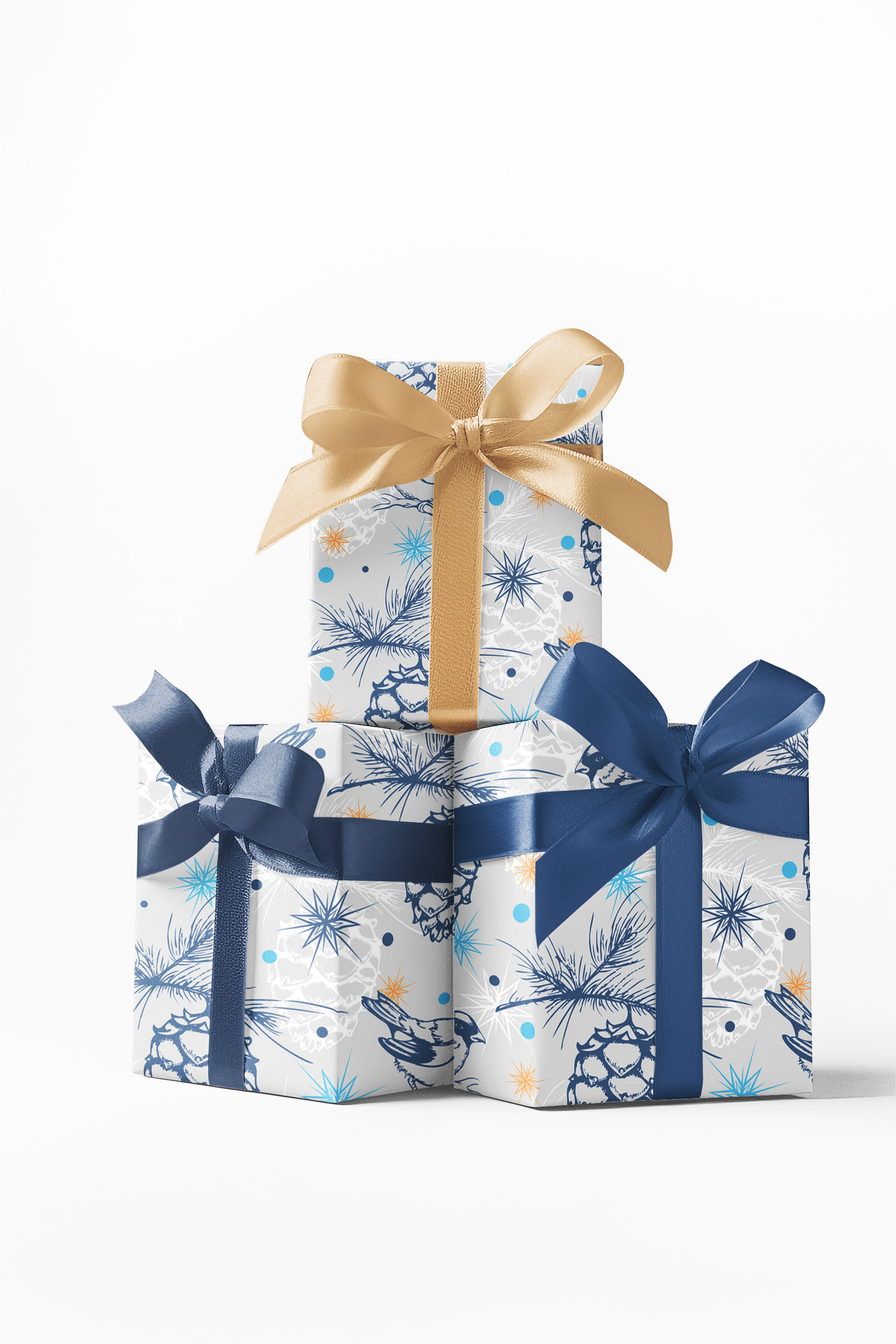 Blue Birds Custom Wrapping Paper