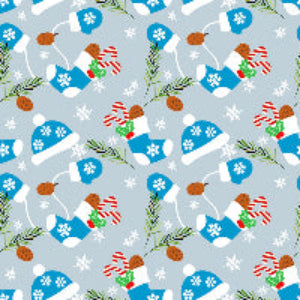 Blue Stocking Custom Wrapping Paper