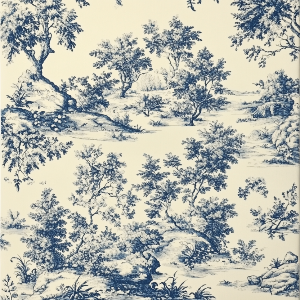 Blue Toile Custom Wrapping Paper