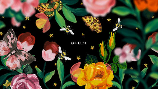 Custom Gucci Floral Pattern Wrapping Paper