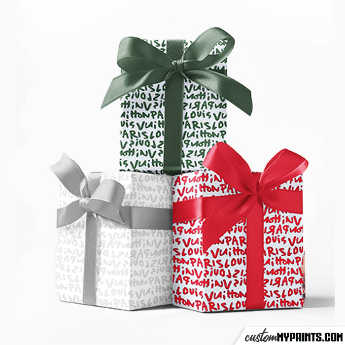 Custom Designer Script Wrapping Paper