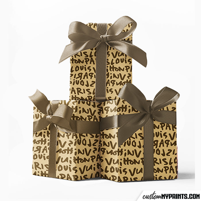 Custom Designer Script Wrapping Paper