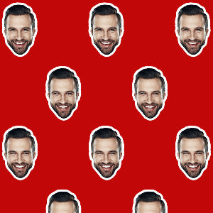 Custom Face Christmas Wrapping Paper with custom image added 