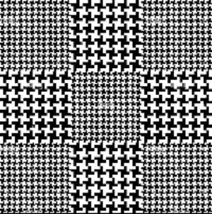 Custom Houndstooth Plaid Print Wrapping Paper