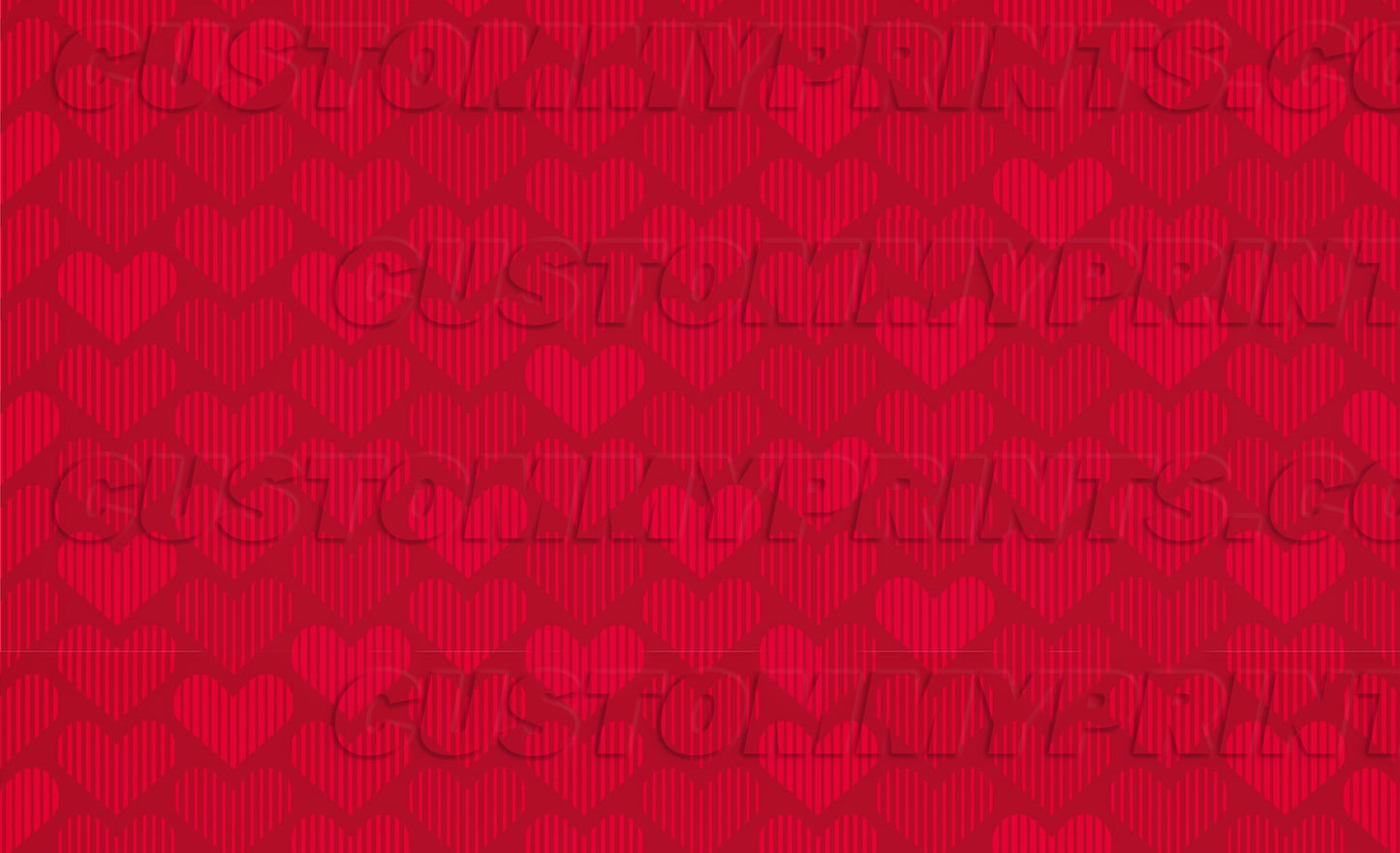 Red textured pattern with 'Custom Prints' text overlay