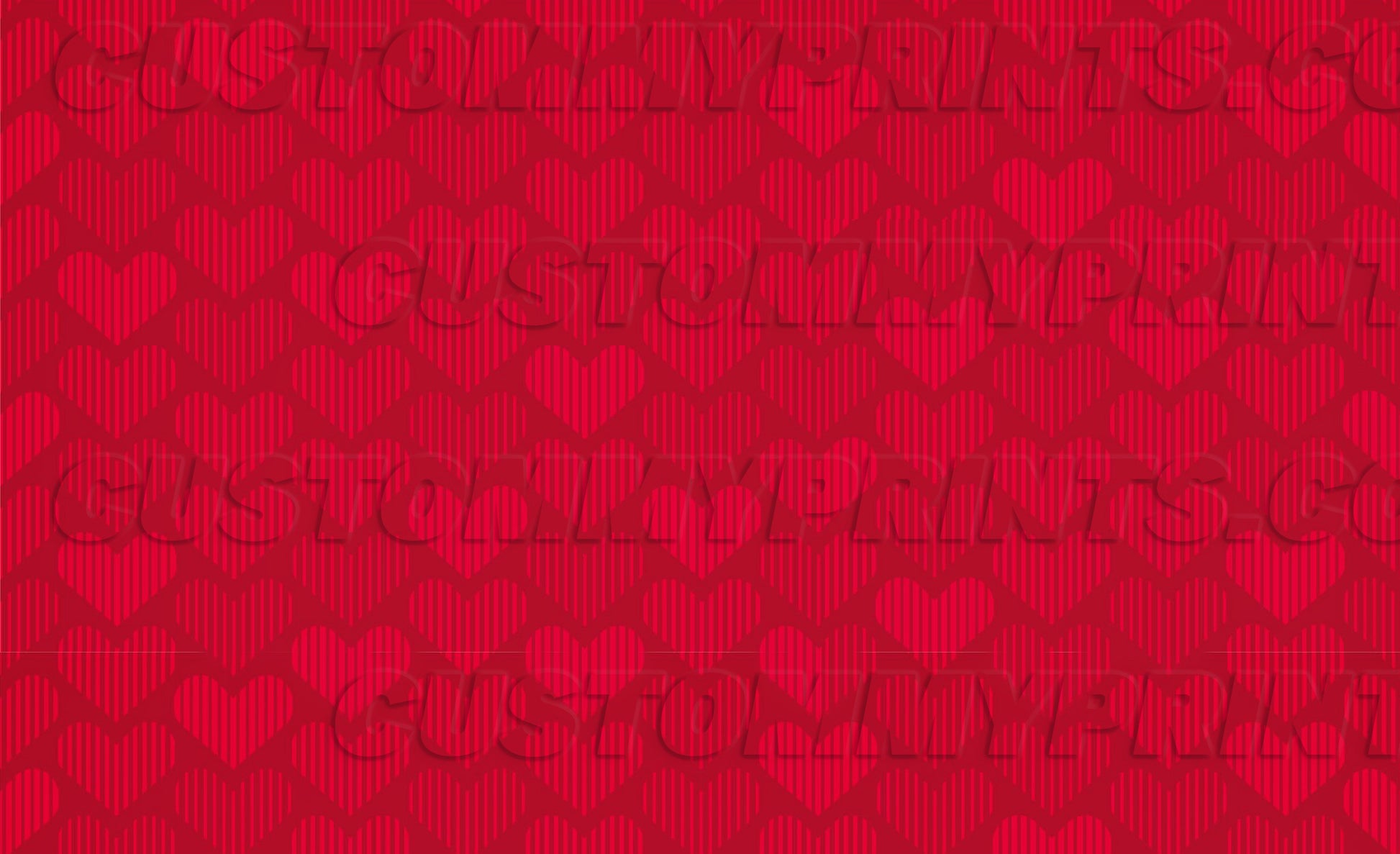 Red textured pattern with 'Custom Prints' text overlay