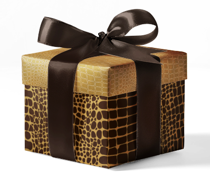 Golden Animal Print Custom Wrapping Paper