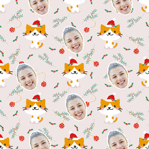 Happy Kitty Custom Wrapping Paper