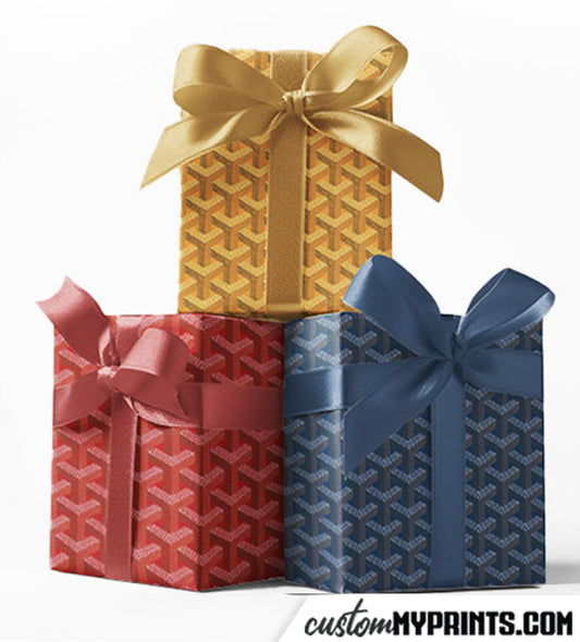 Custom Initals  Designer Wrapping Print