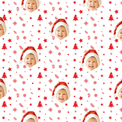 Little Red Trees Custom Wrapping Paper