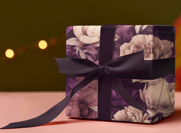 Custom Purple Paradise Print Wrapping Paper