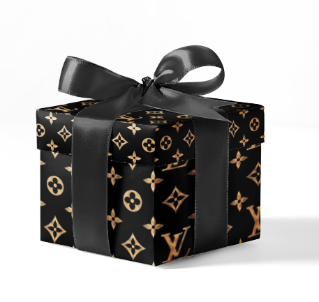 Custom Louis Vuitton Gold Pattern Wrapping Paper