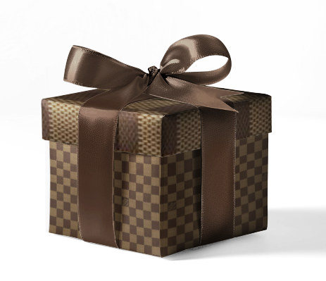 Custom Louis Vuitton Checked Pattern Wrapping Paper