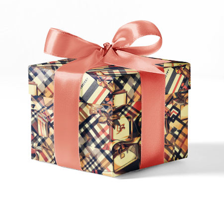 Custom Burberry Pattern Wrapping Paper