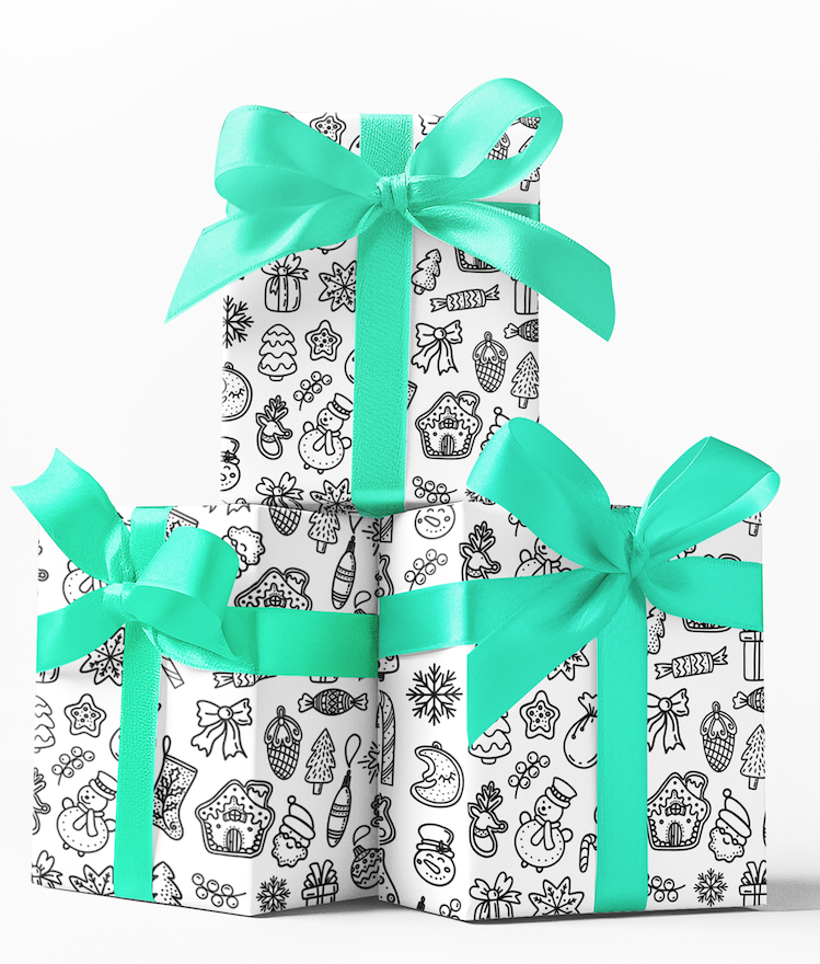 Black and White Custom Wrapping Paper