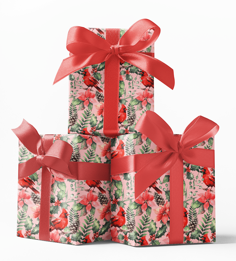 Cardinal Christmas Custom Wrapping Paper