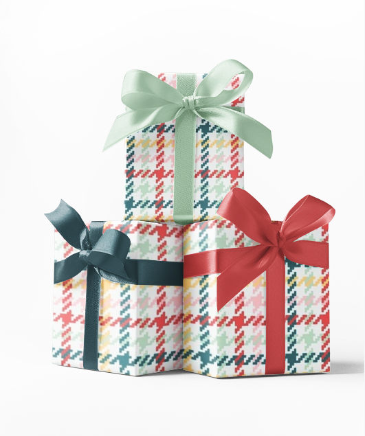 Custom Plaid Wrapping Paper