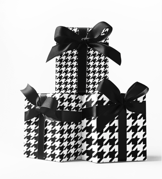 Custom Houndstooth Print Wrapping Paper