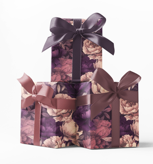 Custom Purple Paradise Print Wrapping Paper