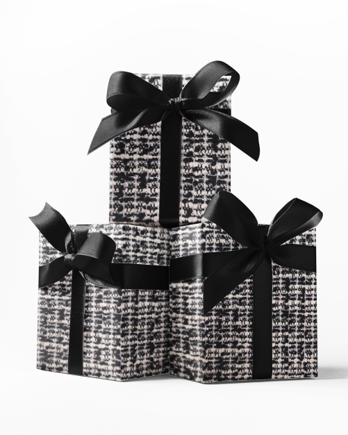 Custom Chanel Fabric Wrapping Paper