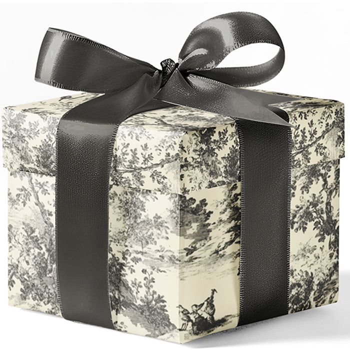 Grey Toile Custom Wrapping Paper