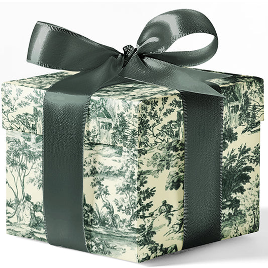 Green Toile Custom Wrapping Paper