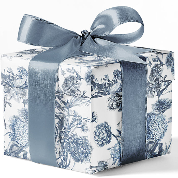 Custom Blue Toile Print Custom Wrapping Paper