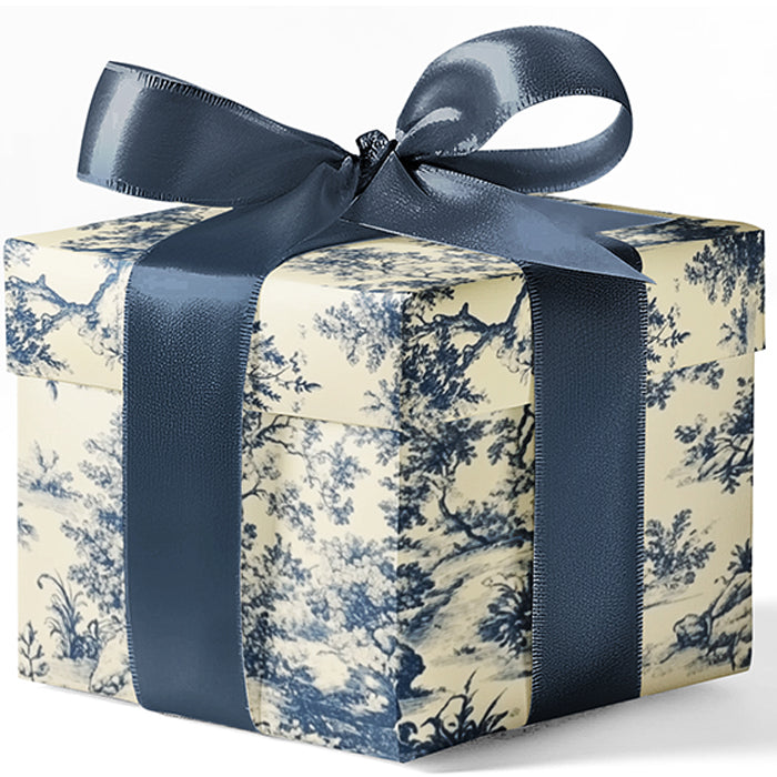Blue Toile Custom Wrapping Paper