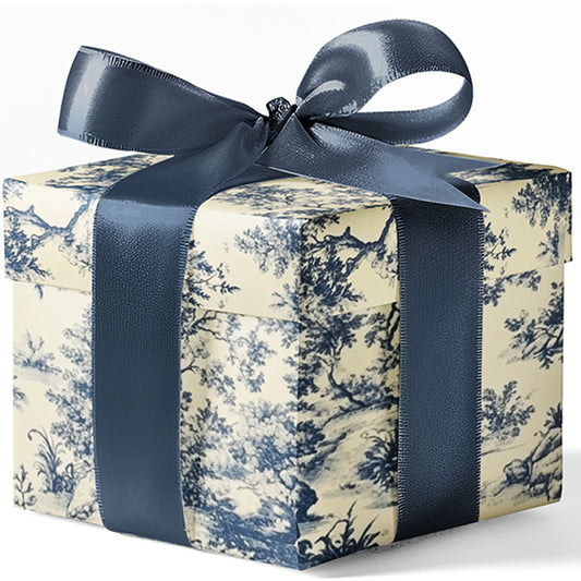 Blue Toile Custom Wrapping Paper
