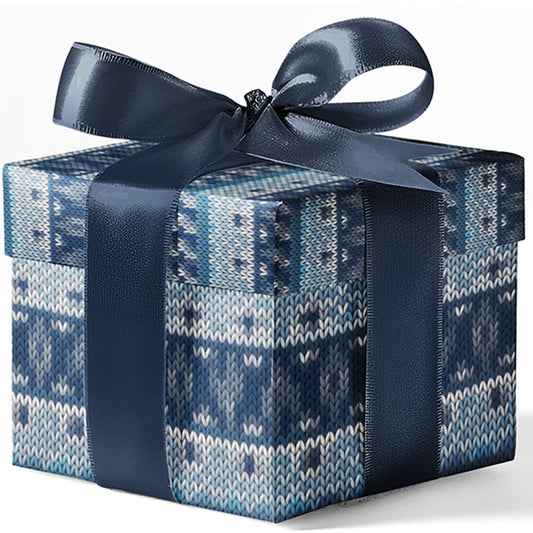 Blue Ugly Sweater Custom Wrapping Paper