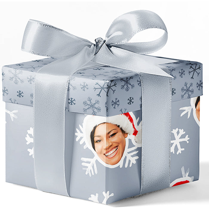 Blue Snow Custom Wrapping Paper