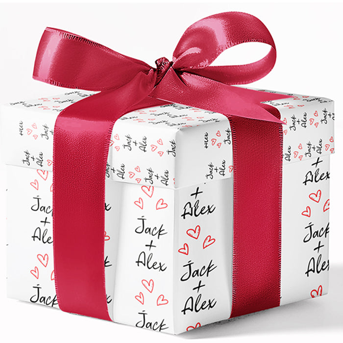 Custom Couples Name Wrapping Paper