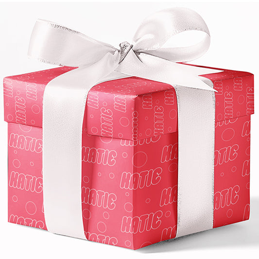 Custom Bubble Font Name Wrapping Paper